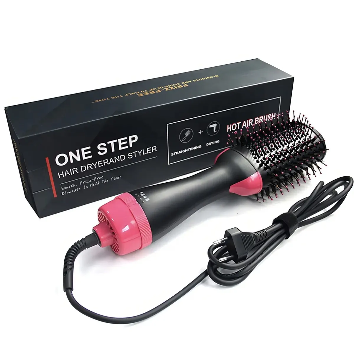 GENER - Cepillo Secador One Step 360° 4 En 1 Voluminizador 1200W Ion Frizz