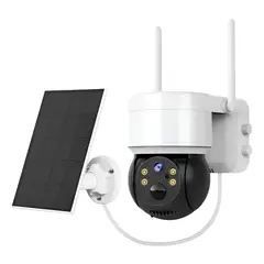 GENACOL - Camara Ip Solar 360 Seguridad Wifi Exterior Hd 1080p Color Blanco