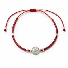 GENERICO - Pulsera San Benito Plata 925 Mostacillas Delica Hecha a Mano Amuleto