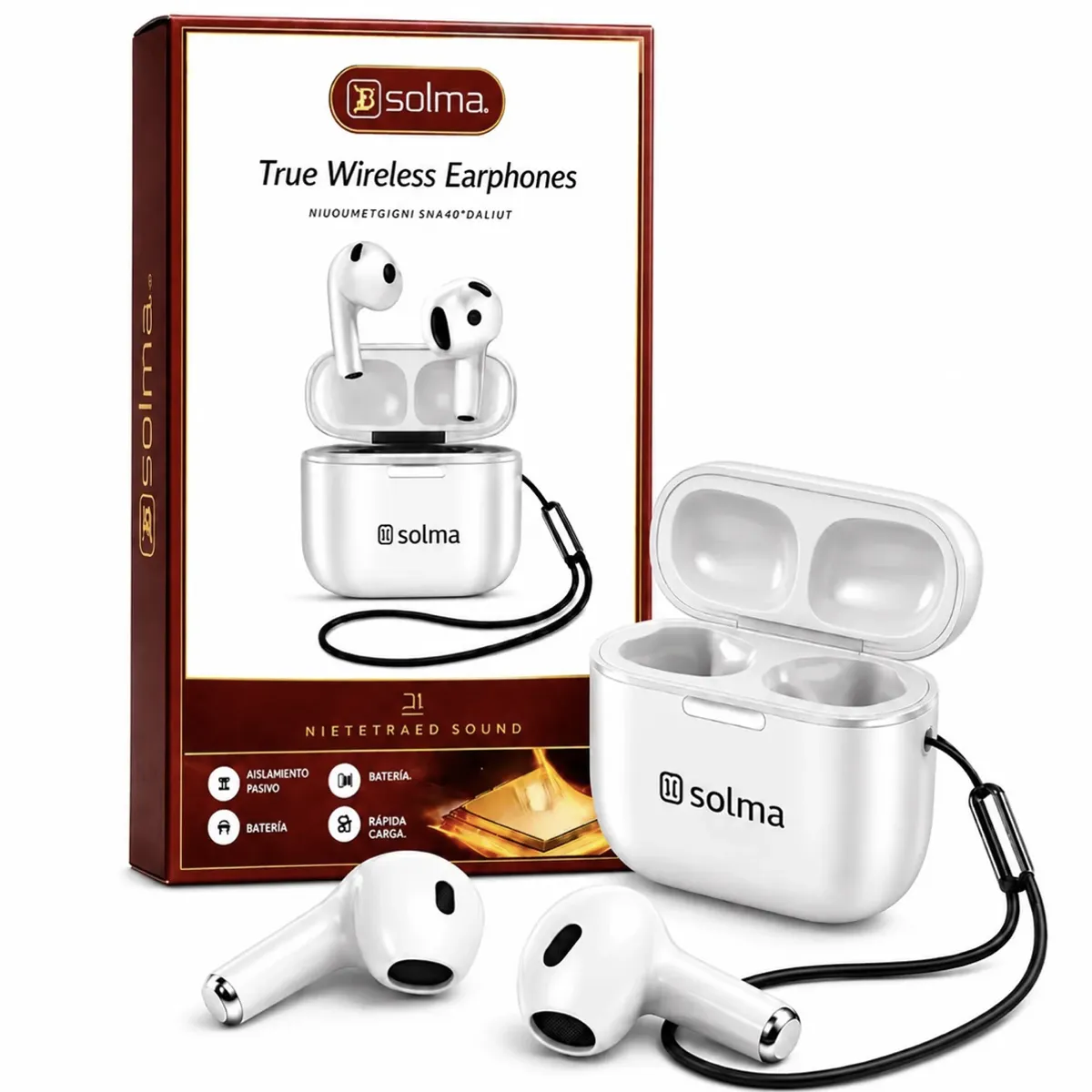 SOLMA - Audifonos Bluetooth compatible con air po 4rta Gen + Funda
