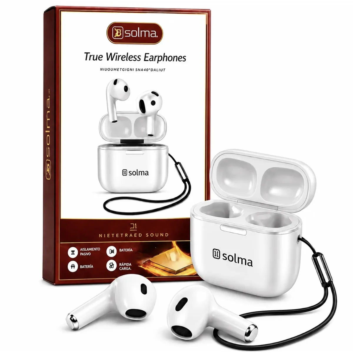SOLMA - Audifonos Bluetooth compatible con air po 4rta Gen + Funda