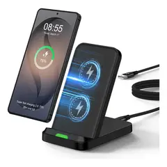 GENERICO - Soporte De Carga Inalámbrica Rápida 15 W Escritorio Para Samsung Iphone
