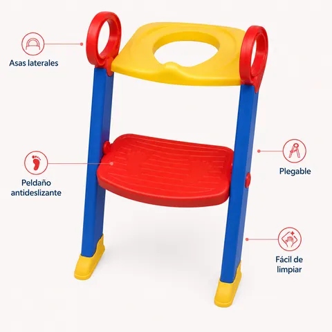 Adaptador de baño WC con Escalera para Niños