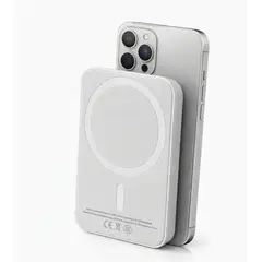 GENERICO - Cargador Magnetico Battery Pack Portatil Compatible Con iPhone Blanco
