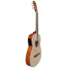 SEVILLANA - Guitarra Electroacústica 39″ – Cuerpo Delgado Con Funda – Color Natural 8942