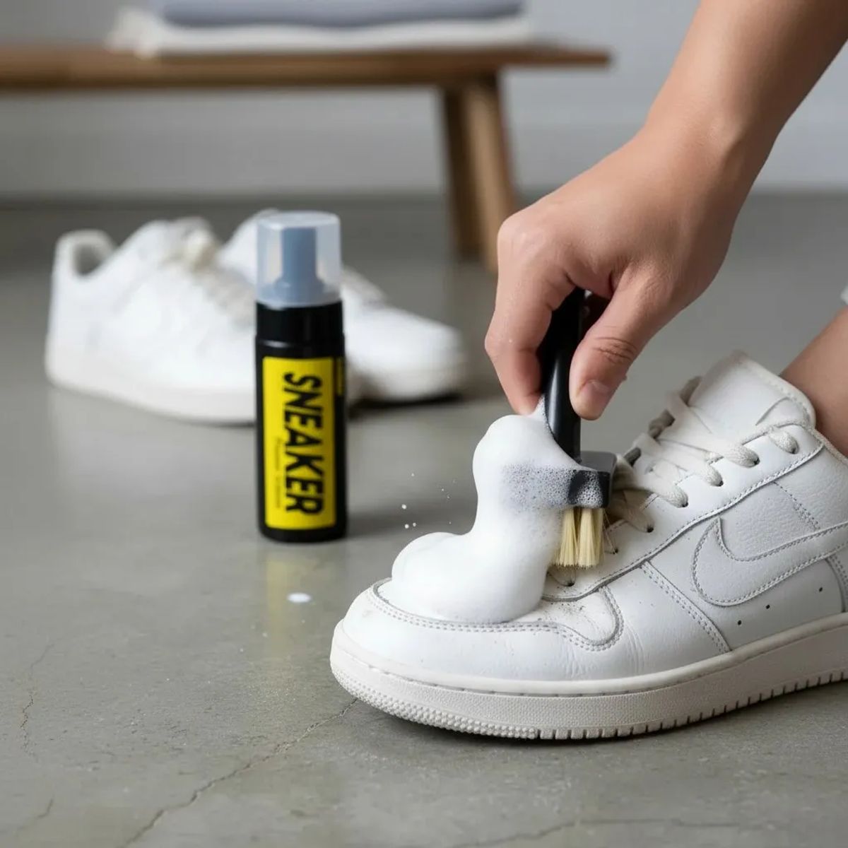 GENERICO - Renovador de Zapatos Blancos en Espuma Renovadora de Zapatillas Kit Limpiador de Calzado 4 Piezas