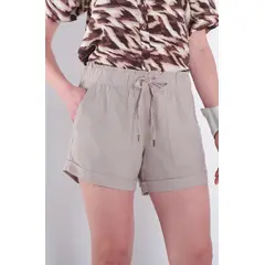 WADOS - SHORT TIRO ALTO LYOCELL PRETINA ELASTICADA CON LAZO Y BOLSILLOS