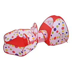 GENERICO - Carpa 3 En 1 Túnel Infantil De Tela Para Juego Plegable Túnel De Gateo