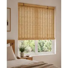 MYLHOGAR - Cortina Roller De Bambú Natural 150x180 cm Persiana Enrollable