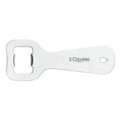 3 CLAVELES - Destapador de botellas 10 cm de metal colgable gris