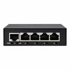 GENERICO - Switch Ethernet 5 Puertos Gigabit RJ45 10/100/1000 Mbps Metálico No Administrable