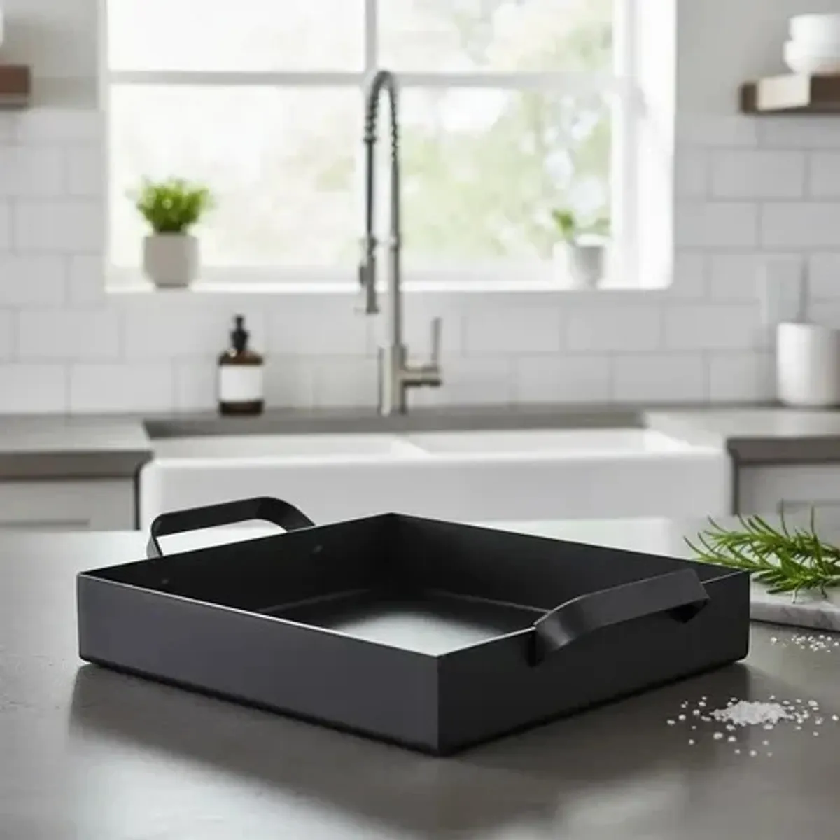 CASA Y QUINCHO - Plancha Churrasquera Argentina 1 Quemador 24x27cm Cocina Bbq Negro