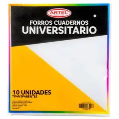 ARTEL - Forro para Cuaderno Universitario 10 Unidades
