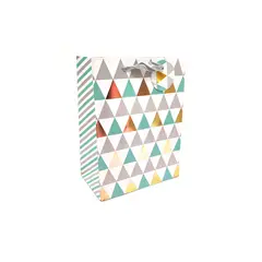 FECO - Bolsa de Regalo Triangulo Dorado 18x23 cm 12 Unidades