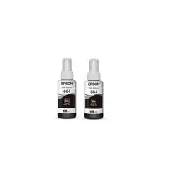 EPSON - Botella de Tinta T664120 Negro Pack de 2 Unidades
