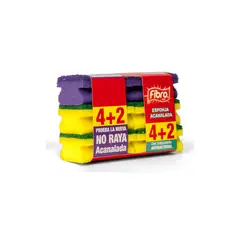 FIBRO - Esponjas Abrasivas Acanalada 4+2
