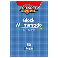PROARTE - Block Milimetrado Oficio 50 Hojas Azul