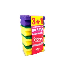 FIBRO - Esponjas Abrasivas Acanalada 3+1
