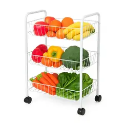 GENERICO - Carrito Verdulero Frutero con Ruedas 3 Niveles