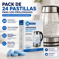 MOVI - Pack 24 Pastillas Limpiadoras Antisarro para Hervidor y Cafetera