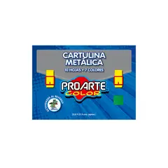PROARTE - Cartulina Metálica Surtido 10 Hojas