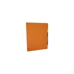 HALLEY - Separador Carta 6 Divisiones Duplex Brillante