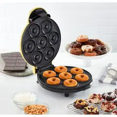 GENERICO - Maquina Eléctrica Reposteria 7 Mini Donas Antiadherente