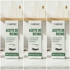GENERICO - 3 Aceite De Ricino 100% Puro Natural Crecimiento Pestañas 30ml