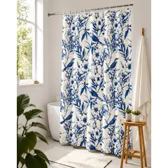MYLHOGAR - Cortina Para Ducha Con Forro Slub Texturado 180x180 cm Baño Elegante