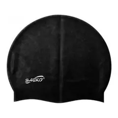 SAEKO - GORRA NATACION SILICONA NEGRA
