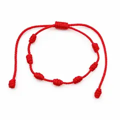 LK LUKSO - Pulsera Hilo Rojo 7 Nudos Protección Energía Positiva