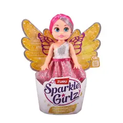 SPARKLE GIRLZ - Muñeca Hada 12 Cm – Fairy Princess Rosado/Plateado