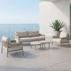 DECO EXTERIOR - Juego Living de terraza 5 piezas Nantes
