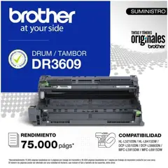 BROTHER - DR3609 Tambor Drum 75.000 pages. L5510DN-L5660DN-L59
