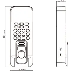 HIKVISION - HIK Control de Acceso y Asistencia Huella+PIN+Proxy Mifare
