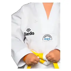 DAEDO - DOBOK TAEKWONDO TRADICIONAL CUELLO BLANCO SIN BORDADO