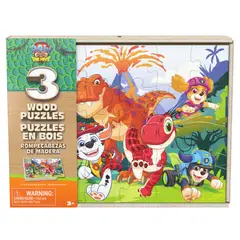 PAW PATROL - Set 3 Puzzles De Madera La Dino Pelicula