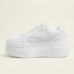 MD - Zapatilla Mujer Blanca Suela Plataforma Alta Chunky