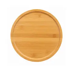 GENERICO - Bandeja Redonda Bambú 29 cm para Aperitivos y Snacks