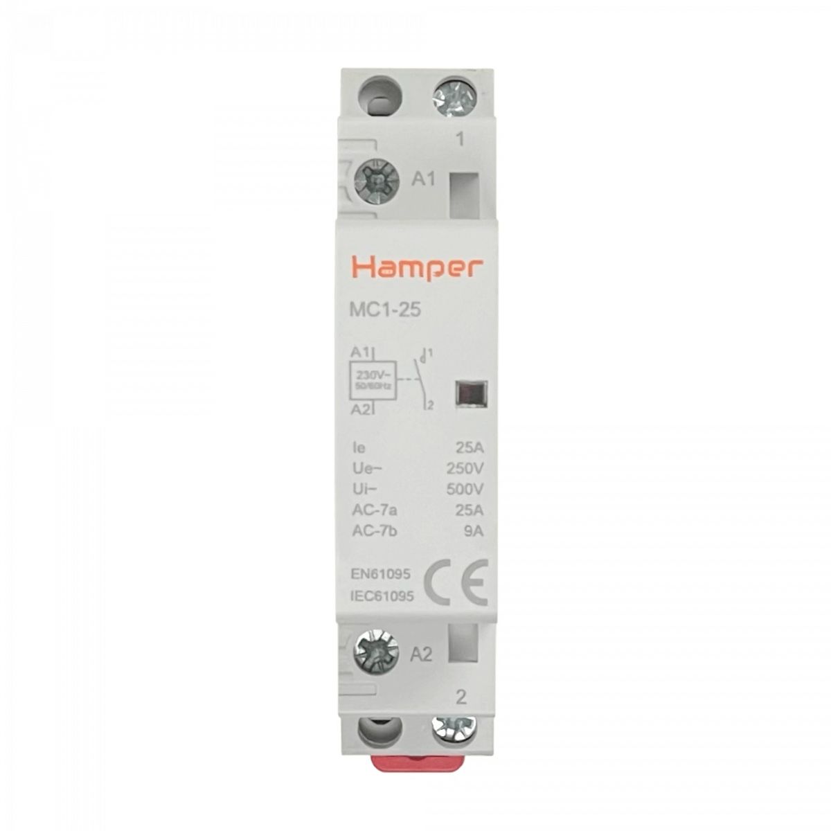 GENERICO - HAMPER 25A Contactor Monofasico Modular 230400V 1NA IP20 Certif-SEC