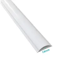 GENERICO - LINKCHIP 65x16mm 2mt 2,1mm-Tapa 1,4mm-Base PVC Canaleta de Piso Blanca