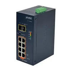 PLANET - 8-1000-PoE+ 2-SFP 240W Switch Indust Admin Riel-DIN 4854VDC