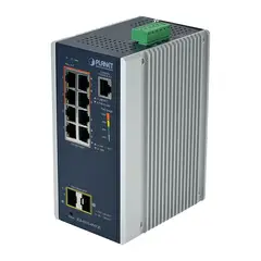 PLANET - 8-10004PoE-at 2-SFP 144W-tot RielDIN Switch Industrial 4P4T2S