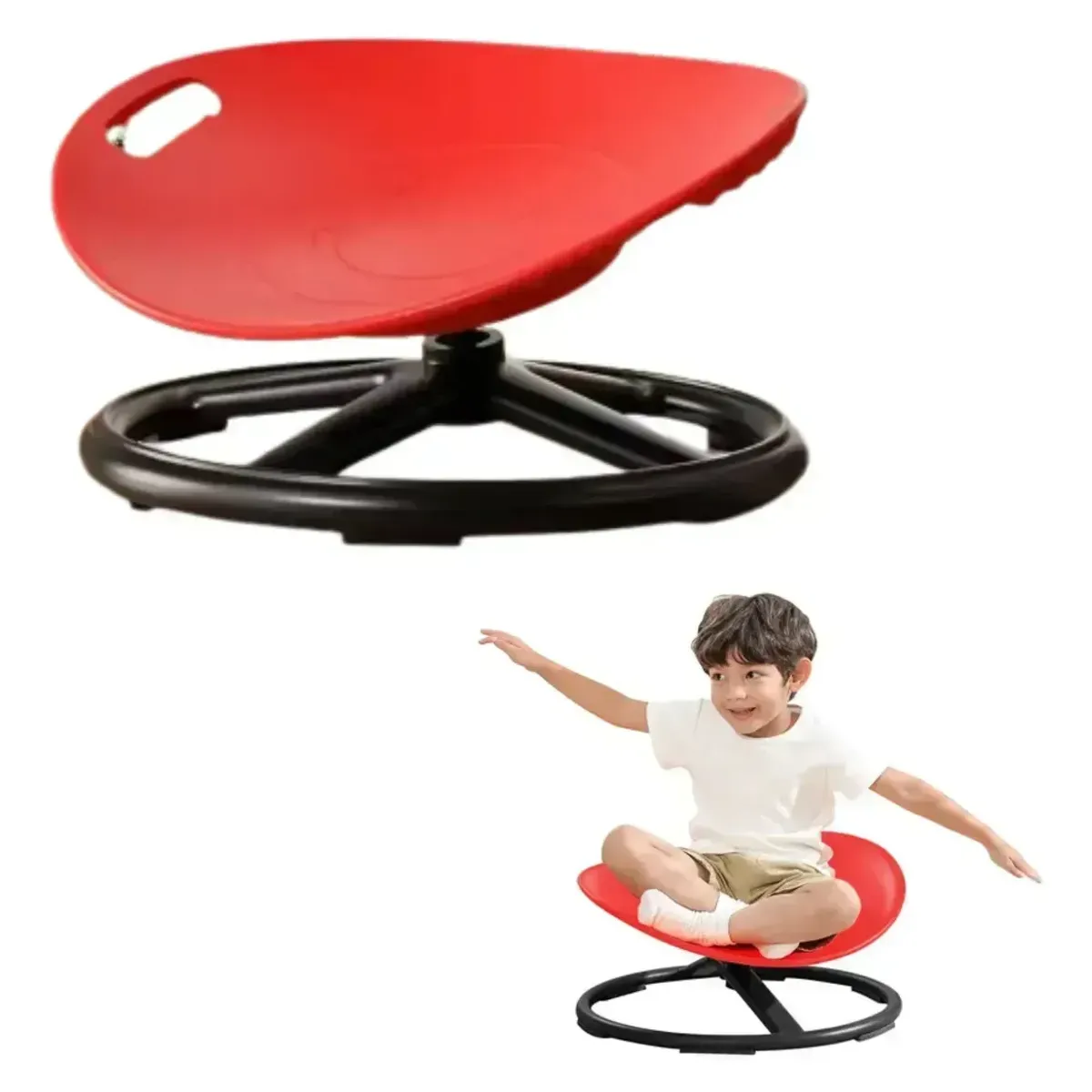VIDA BUENAS - Silla Sensorial Giratoria Niños Autismo Tea Regulación Gav Rojo
