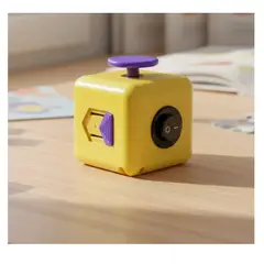 GENERICO - Cubo Antiestrés Juguete Sensorial Amarillo