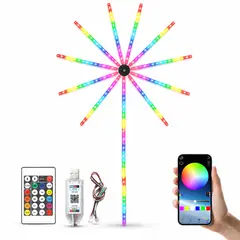 GENERICO - Luces Led Rgb Diseño Fuegos Artificiales Con App Y Música