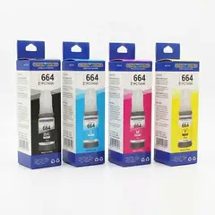 PACIFIC COLOR - Pack 4 Tintas Alternativa Para Epson 664/667 100 ml (4 Colores)