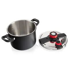 THOMAS - Olla a presion 8L TH-MOP08N de acero inoxidable, color negro