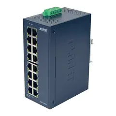 PLANET - 16-100 Switch Industrial Riel-DIN no-Admin req12-48VDC24VAC