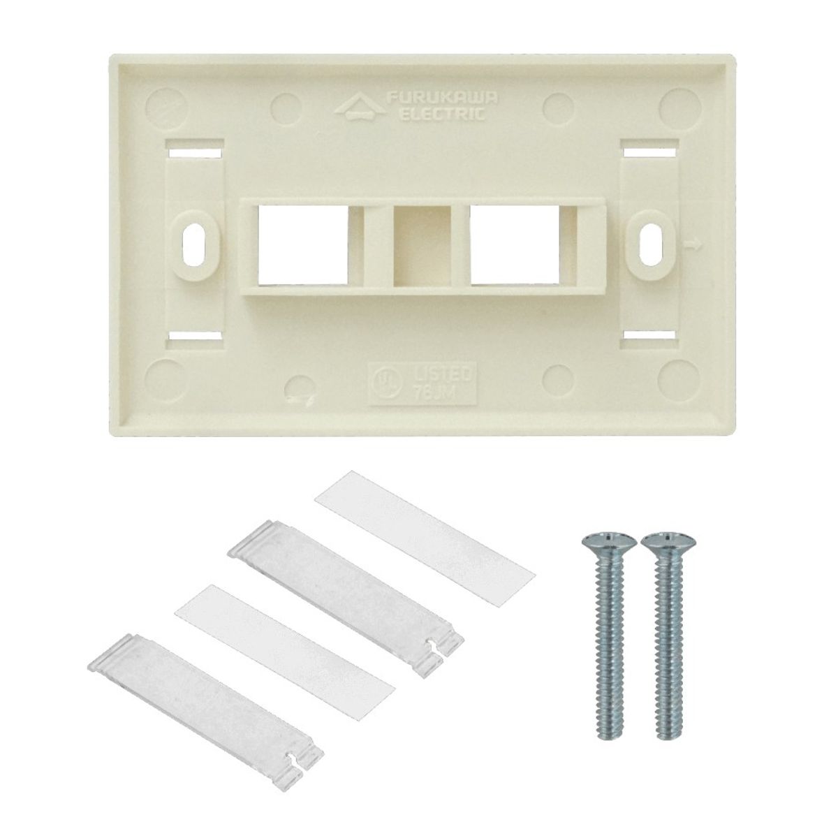 FURUKAWA - FURUKAWA para 2-Keystone Faceplate Blanco Plano 2P 70x114mm 35050017